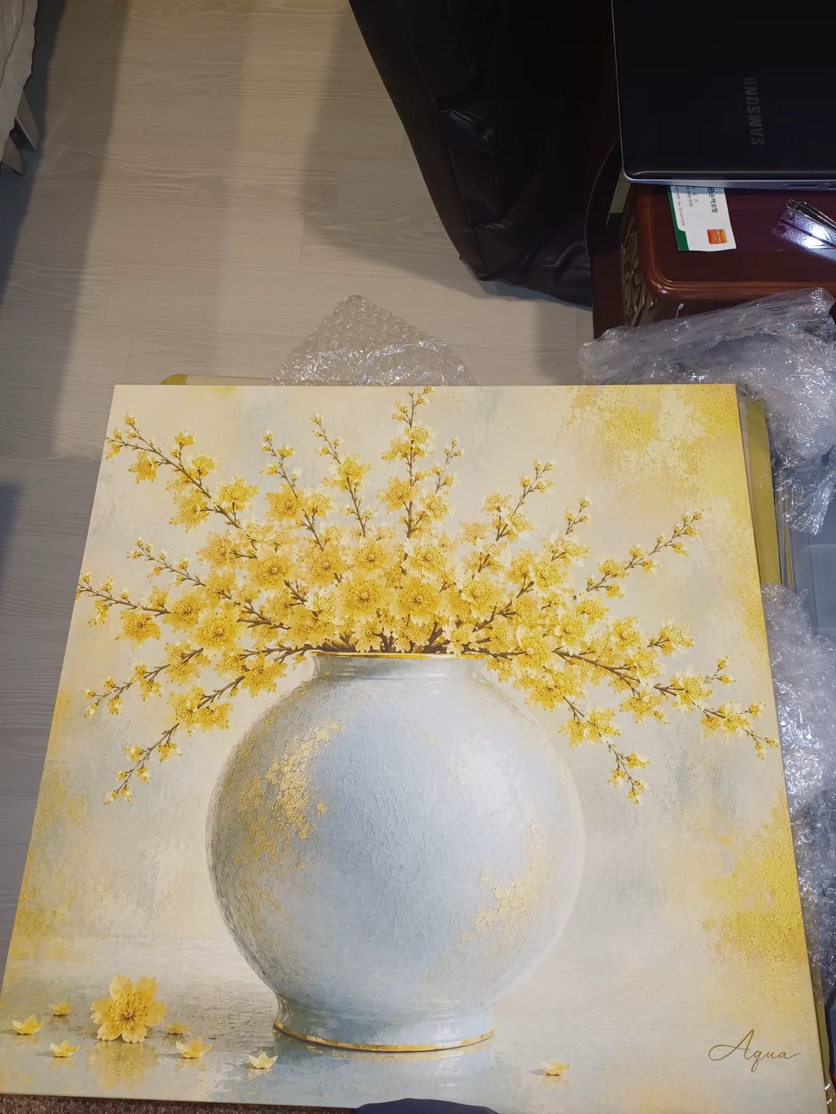 Peach Gold Moon 금빛 복숭아꽃 달항아리 구매 고객 사진